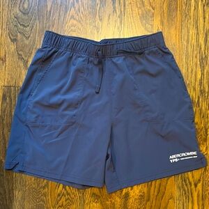 Abercrombie Navy Blue Shorts performance fabric